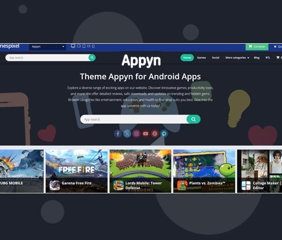 Gpl Theme Appyn Theme Appyn