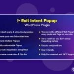 Exit Intent Popup WordPress Plugin