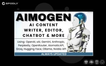 Aimogen Pro – All-in-One AI Content Writer, Editor, ChatBot & Automation Toolkit