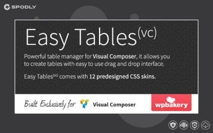 Visual Composer Easy Tables Wordpress plugin