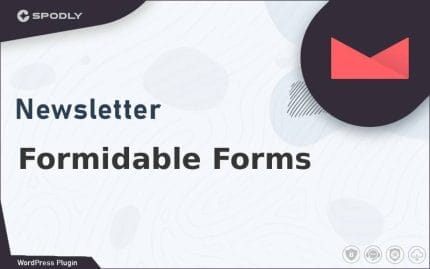 Wordpress Plugin Newsletter - Formidable Forms