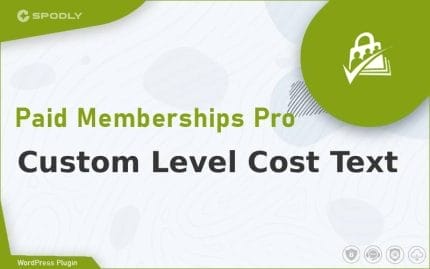 Wordpress Plugin Paid Memberships Pro - Custom Level Cost Text