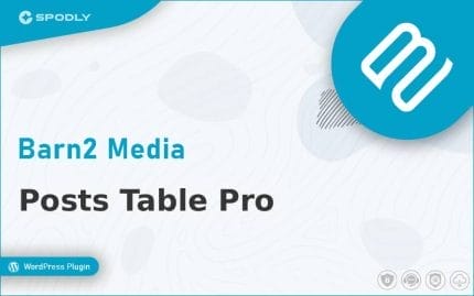 Wordpress Plugin Barn2 - Posts Table Pro