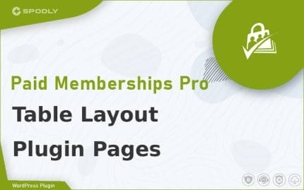Wordpress Plugin Paid Memberships Pro - Table Layout Plugin Pages