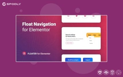 Wordpress plugin Floater – Sticky Navigation Menu for Elementor