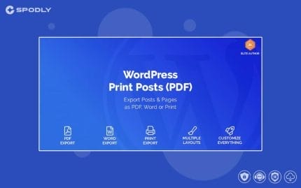 Wordpress plugin WordPress Print Posts & Pages (PDF)