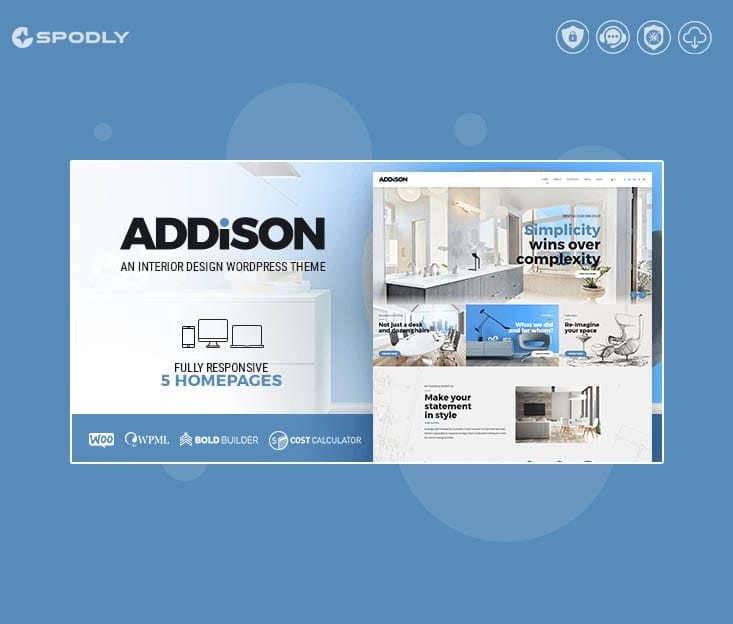 Gpl Theme Addison - Architecture & Interior Design WordPress Theme