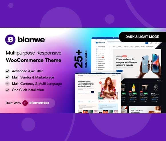 Gpl Theme Blonwe - Multipurpose WooCommerce Theme