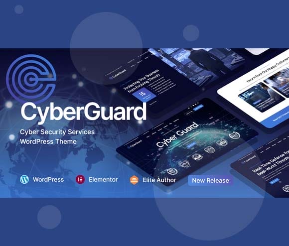 Gpl Theme CyberGuard - Cyber Security Services WordPress Theme
