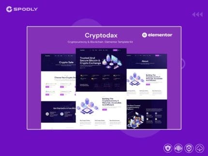 Cryptodax – Cryptocurrency & Blockchain Elementor Template Kit