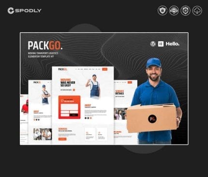 PackGo - Moving Transport Logistics Elementor Template Kit