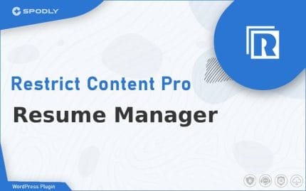 Restrict Content Pro - Resume Manager