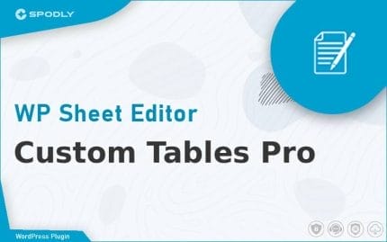 Wordpress Plugin WP Sheet Editor - Custom Tables Pro