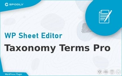 Wordpress Plugin WP Sheet Editor - Taxonomy Terms Pro