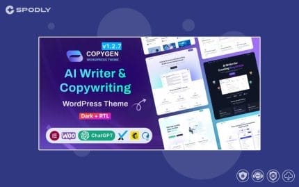 CopyGen - AI Writer & Copywriting Landing Page WordPress Theme