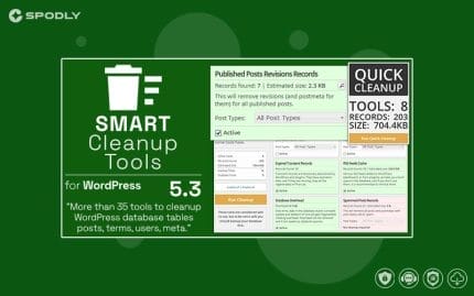 Wordpress plugin Smart Cleanup Tools - Plugin for WordPress